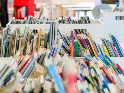 Fotografi af bogsalg